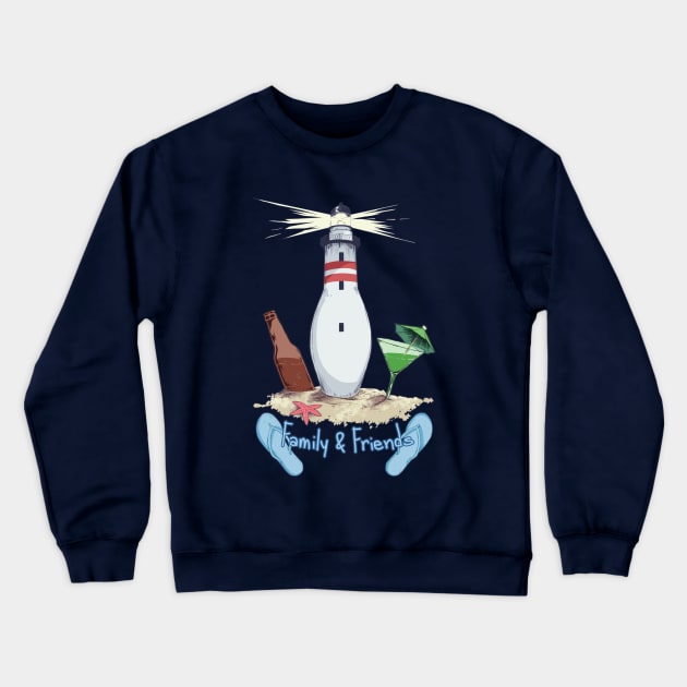 Family & Friends Bowling Crewneck Sweatshirt by crimmart